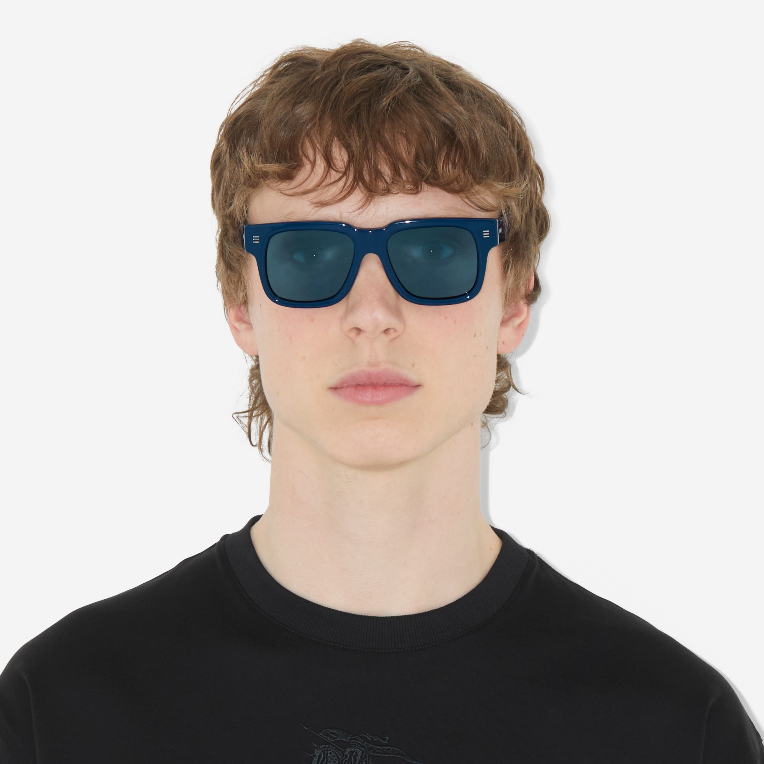 Square Frame Sunglasses in Deep Navy | Burberry® Official - 4