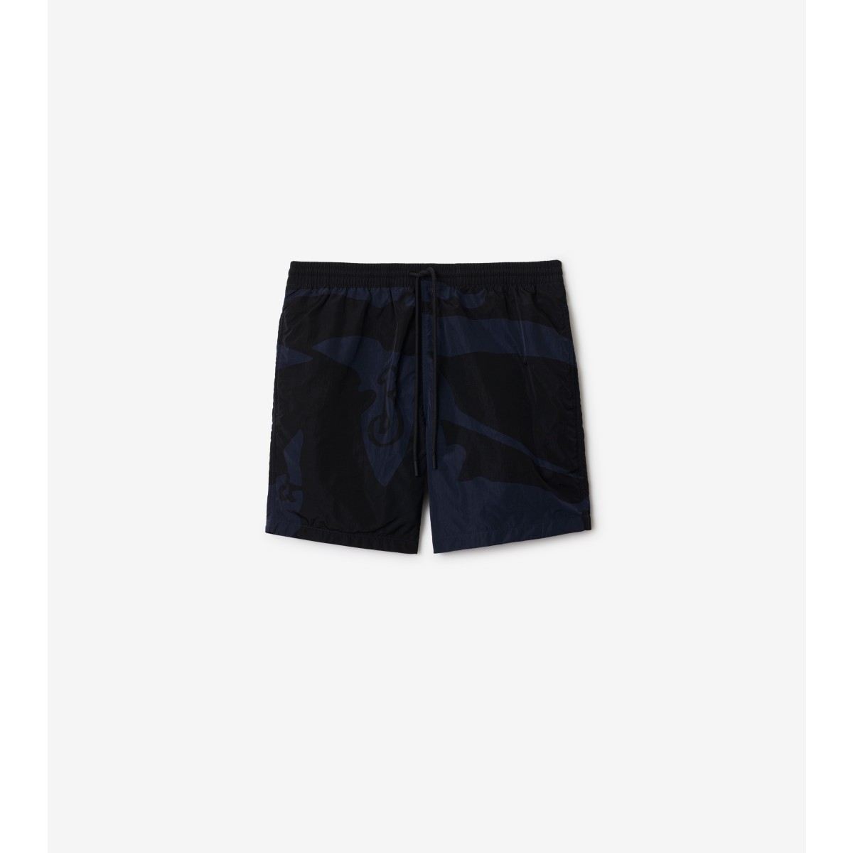 Shop Burberry Ekd Swim Shorts In Navy/black