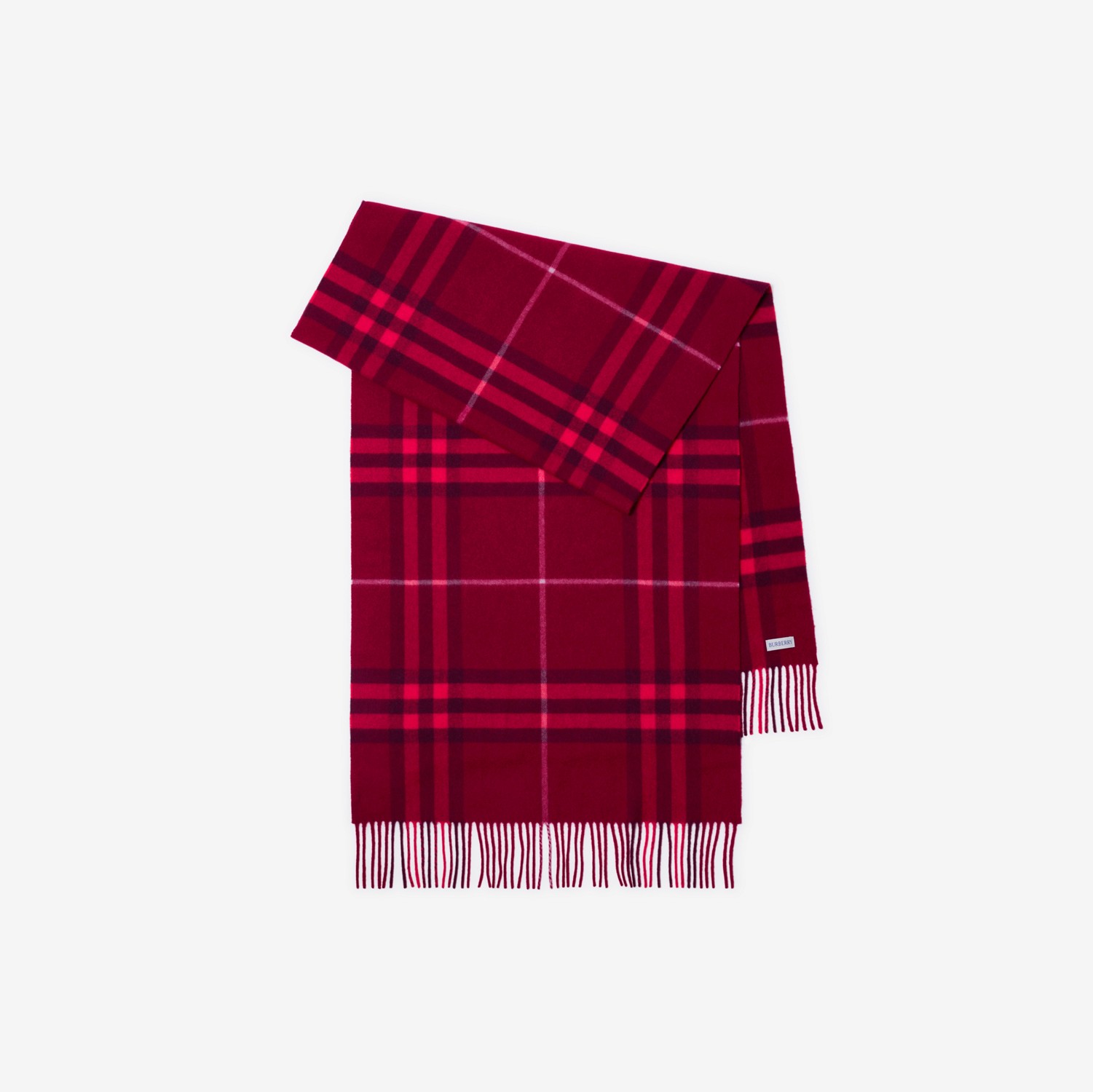Wide Check Cashmere Scarf in Ripple | Burberry® Official