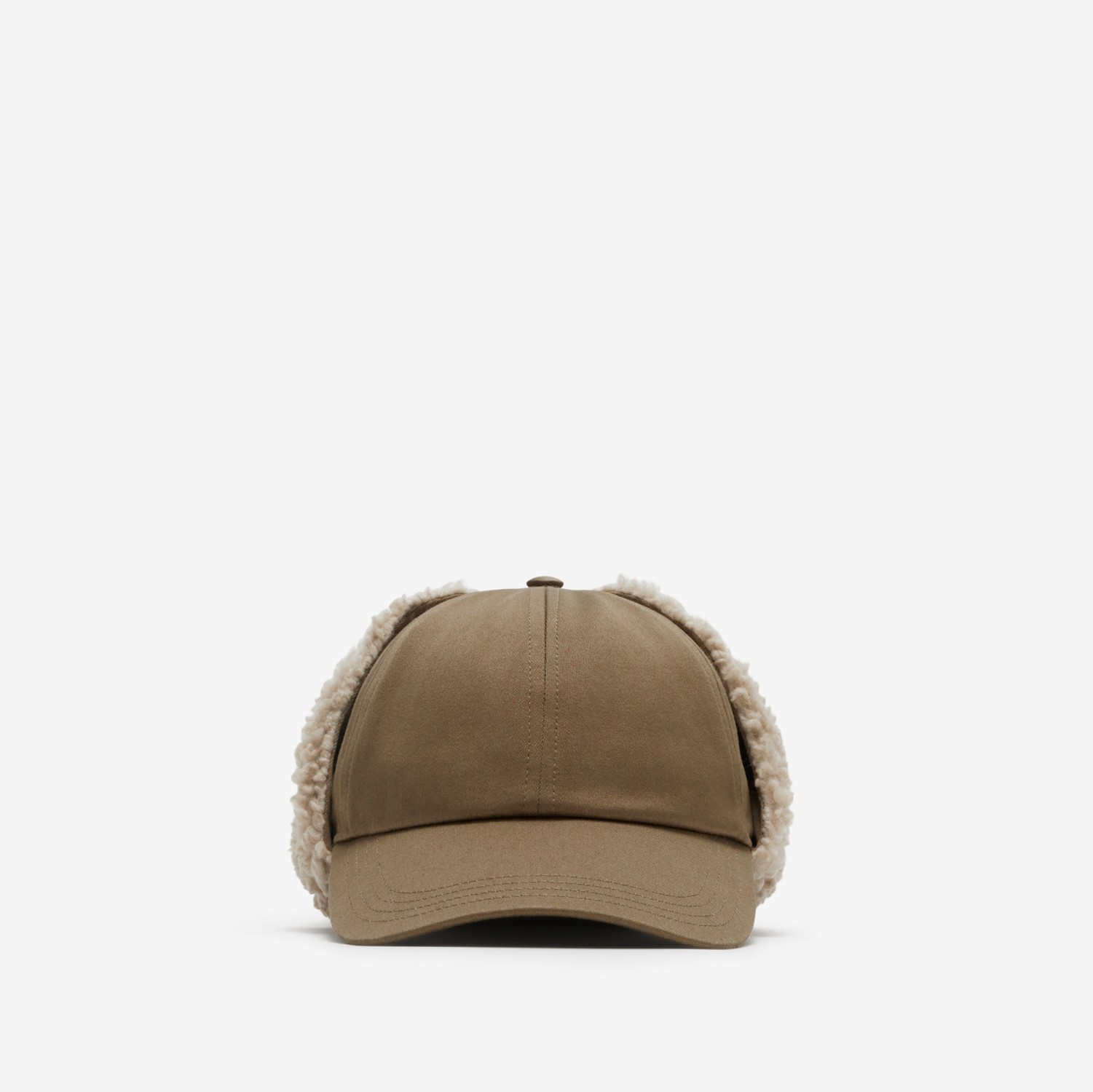 Fleece Trim Trapper Cap in Military | Burberry® Official