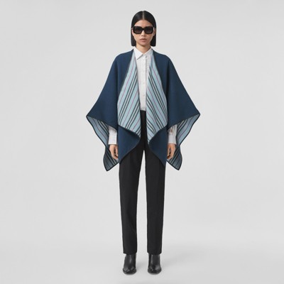 navy wool cape