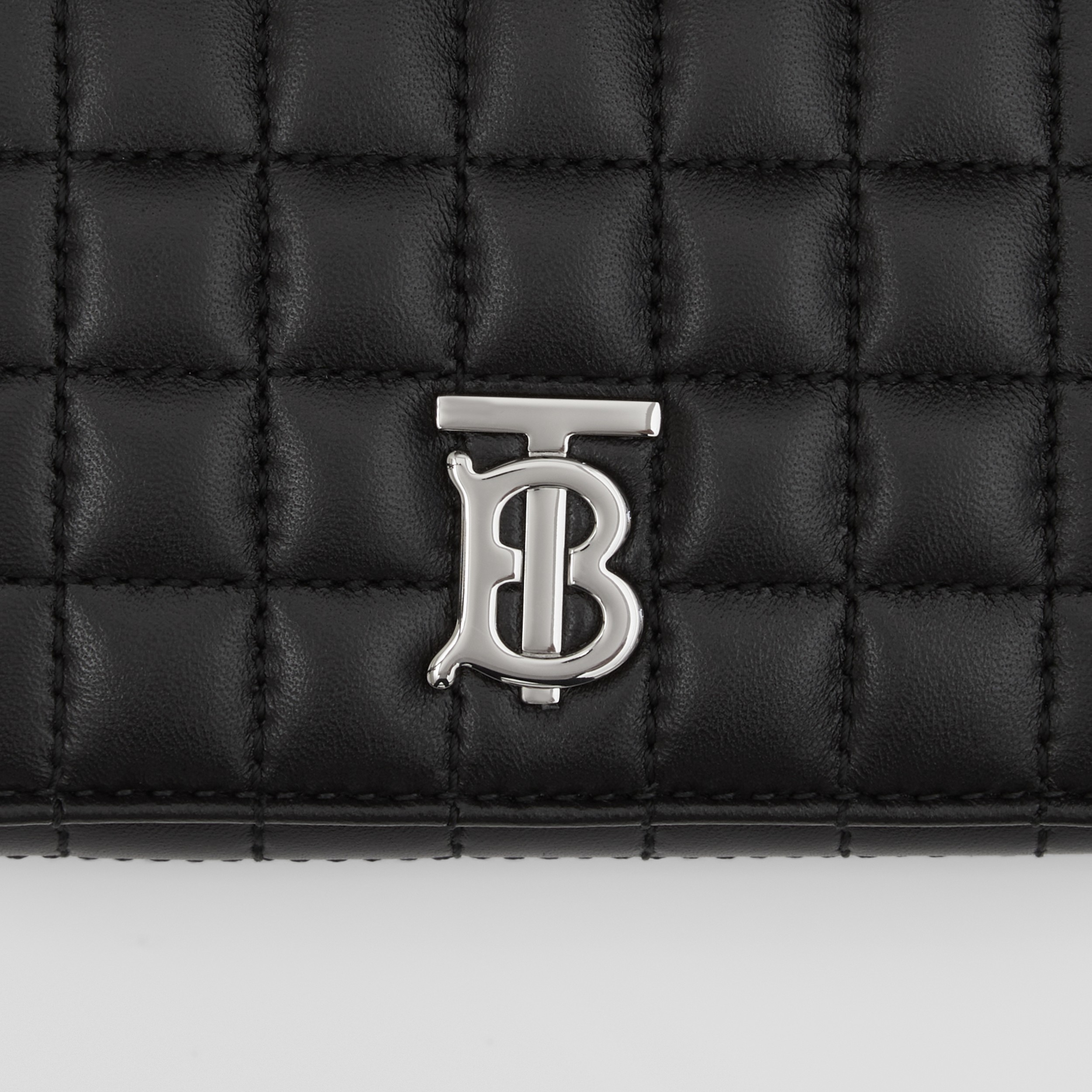 Quilted Leather Small Lola Folding Wallet in Black/palladium - Women | Burberry® Official - 2