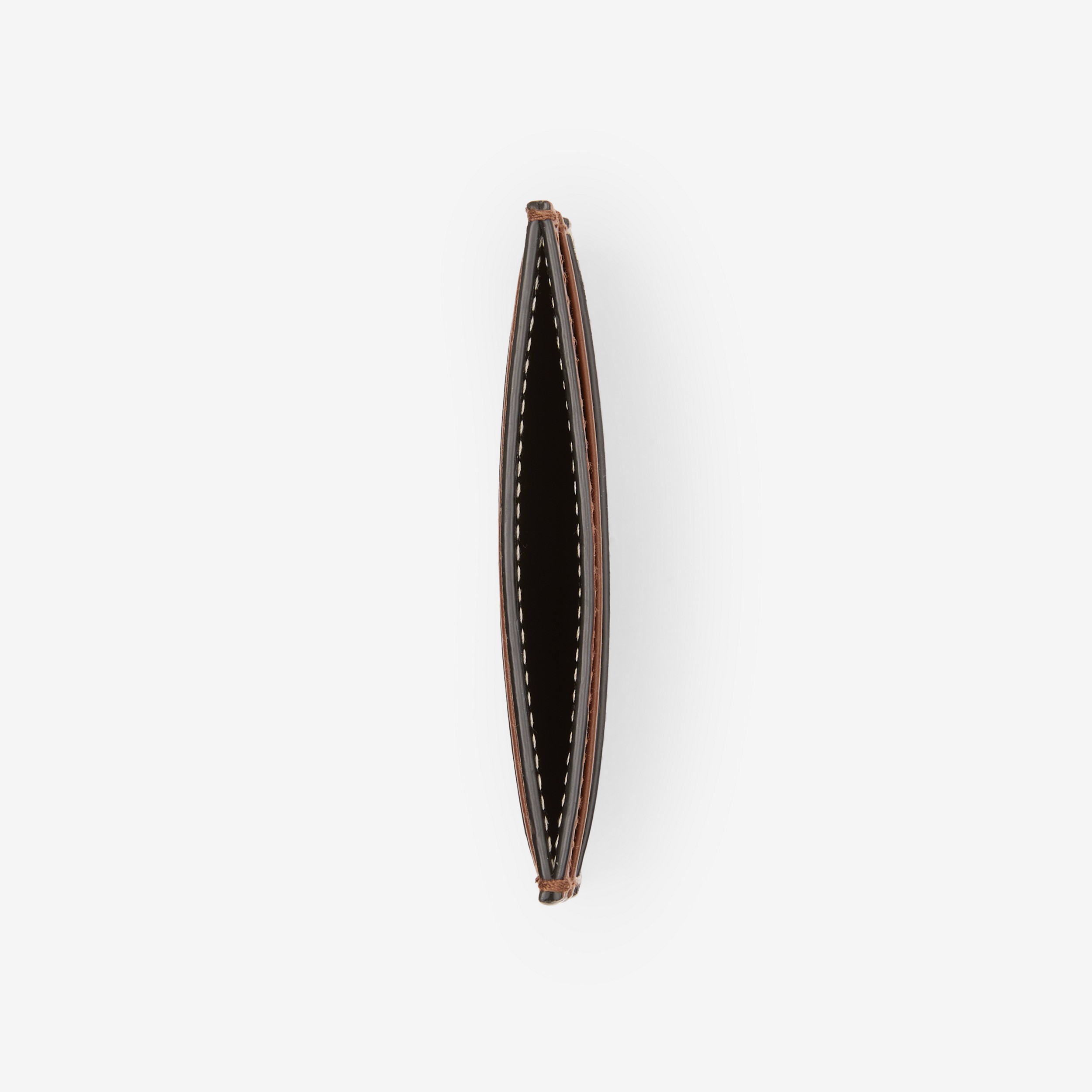 Porte-carte en cuir bicolore et Check (Bouleau Brun Sombre) - Femme | Site officiel Burberry® - 4
