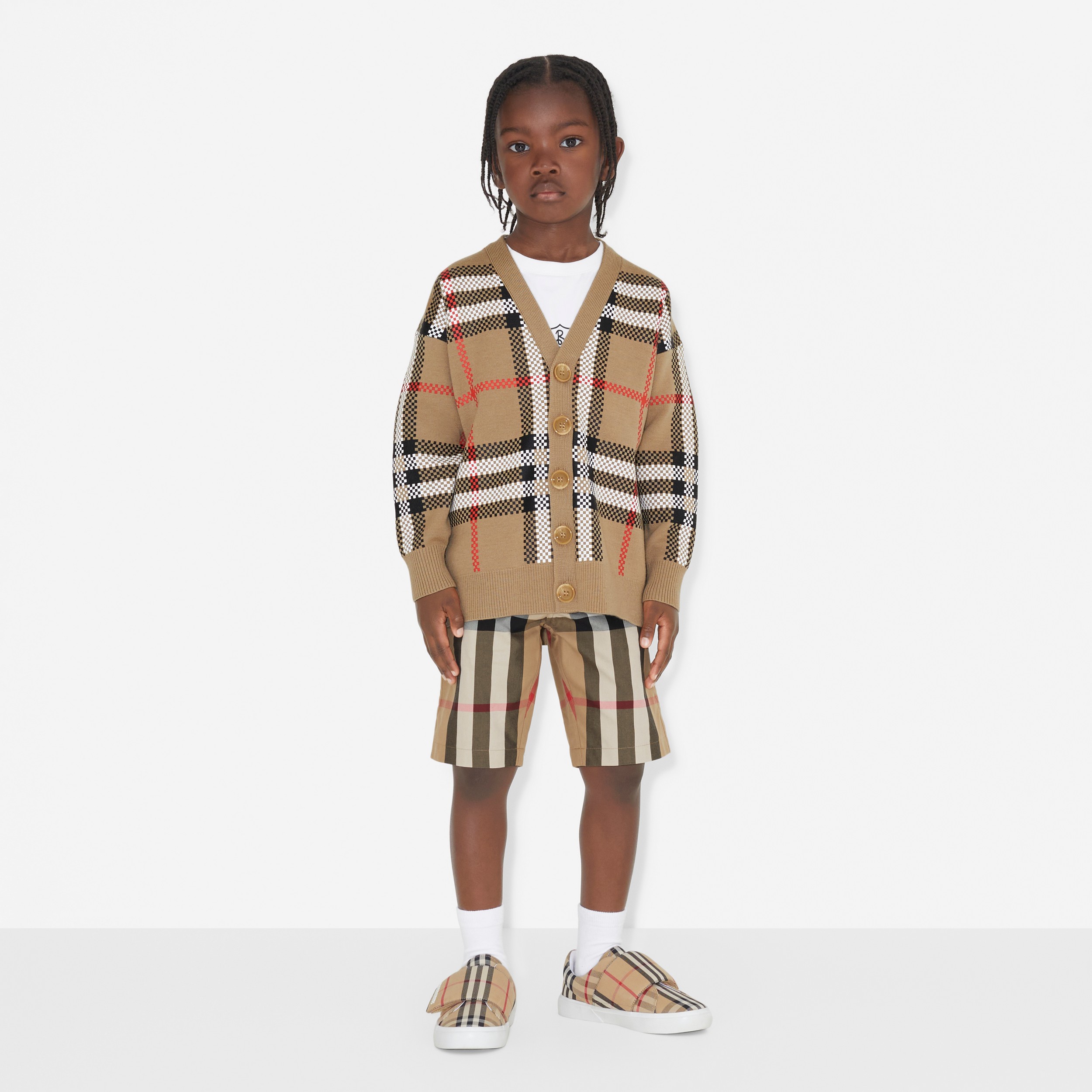Wollcardigan in Check (Vintage-beige) | Burberry® - 3
