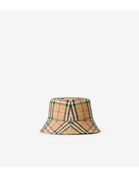 Vintage Check Technical Cotton Bucket Hat