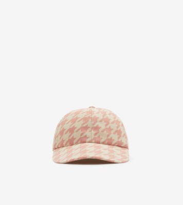 Houndstooth Baseball Cap in Sherbet | Burberry® Official