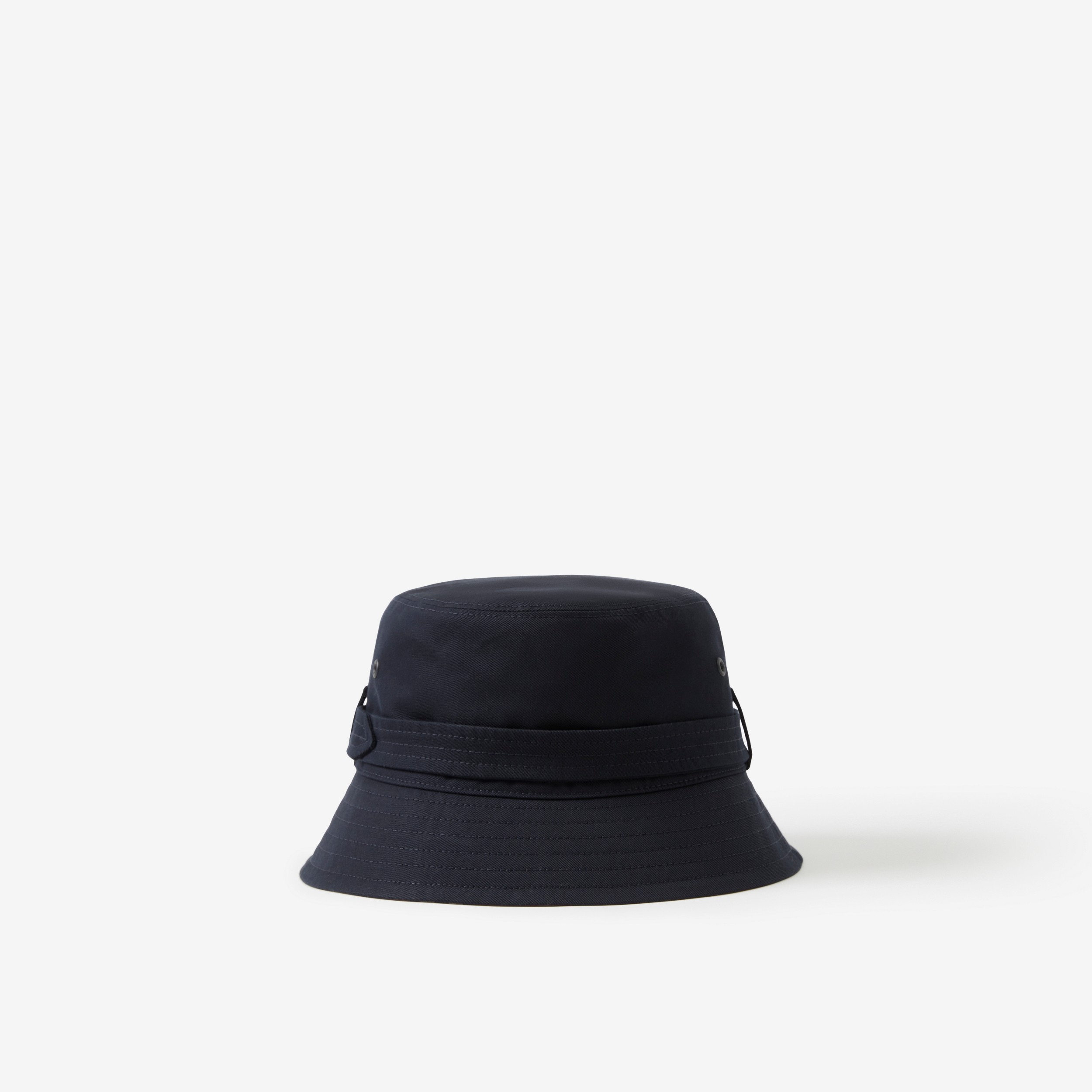 Cotton Gabardine Belted Bucket Hat in Coal Blue | Burberry® Official - 3