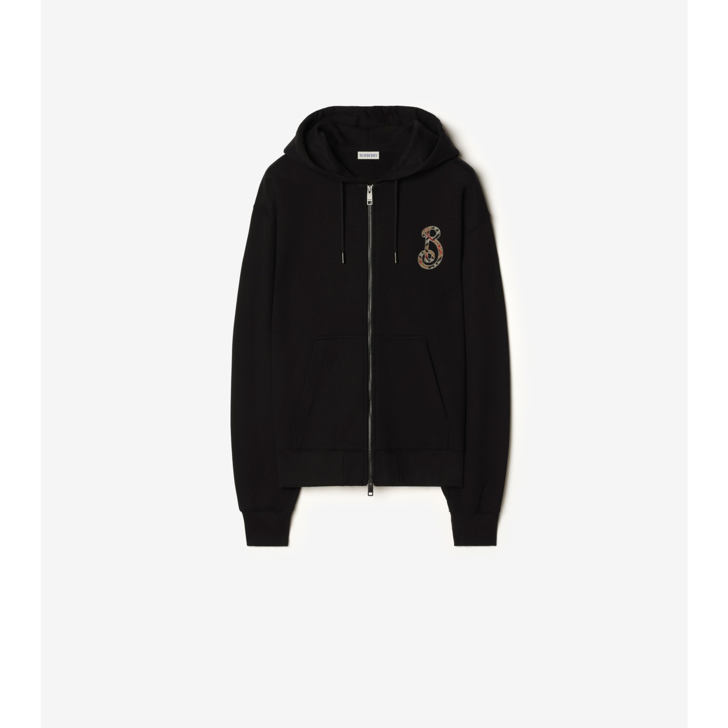 Hoodie zippé en coton B Check