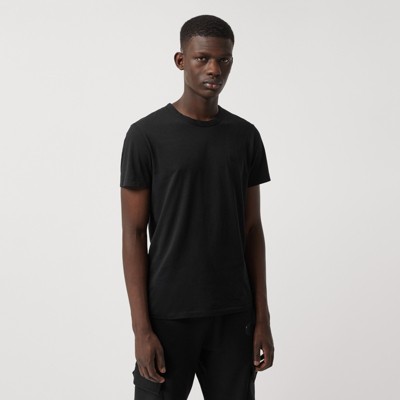 Cotton Jersey T-shirt in Black - Men | Burberry United States