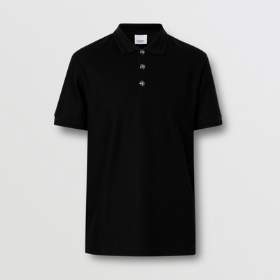 コットンピケ ポロシャツ (ブラック) - メンズ | Burberry®公式サイト