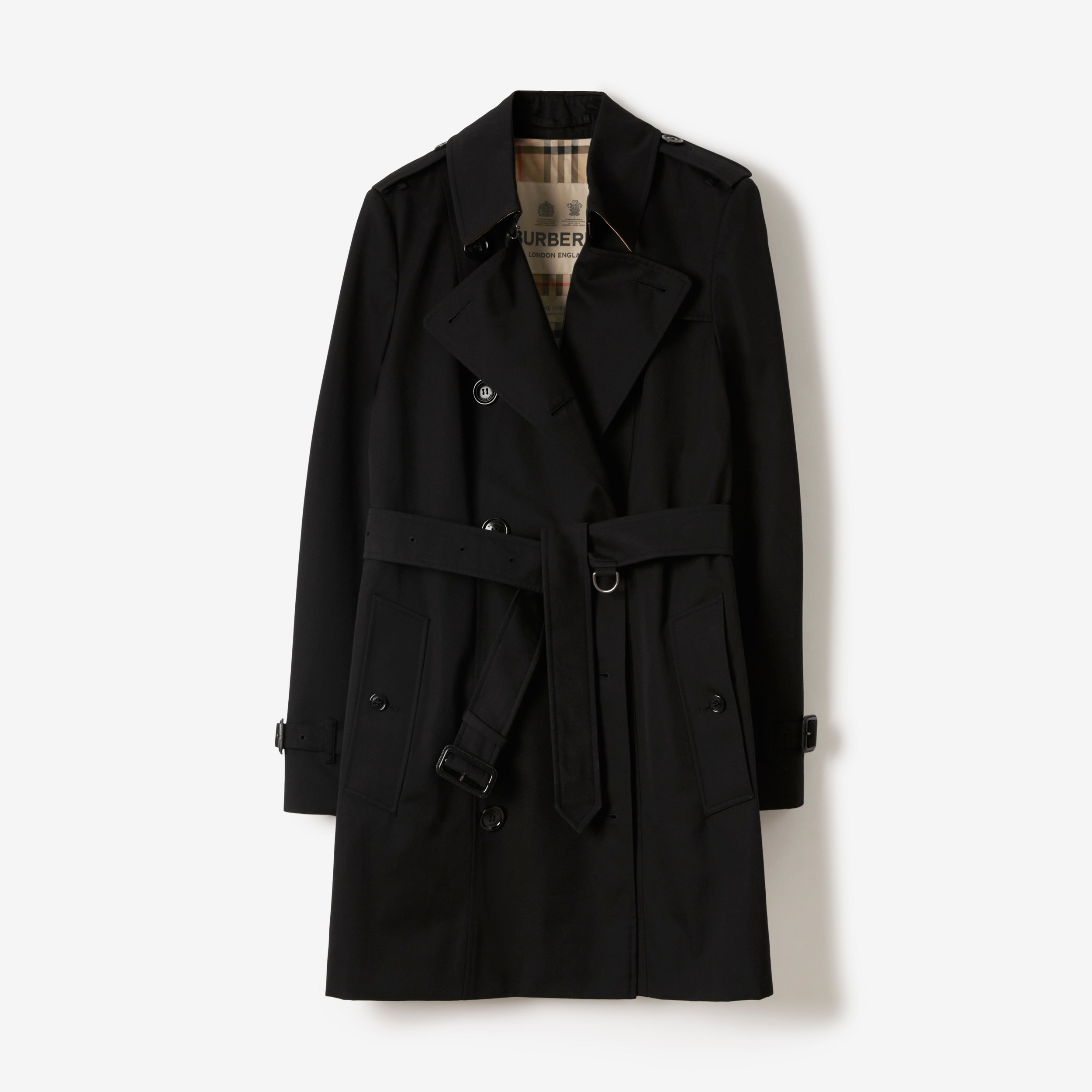 Chelsea - Trench coat Heritage - Curto (Preto) - Mulheres | Burberry® oficial - 1