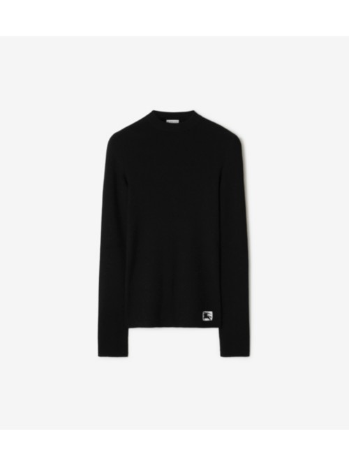 Burberry Wool Blend Sweater In Black