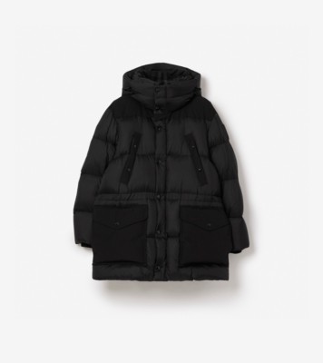 Burberry navy cheap puffer coat