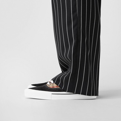 burberry vintage check cotton sneakers mens