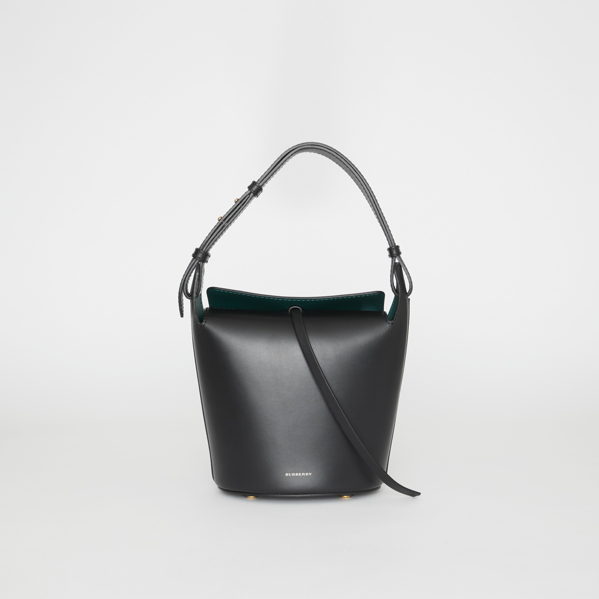 The Small Leather Bucket Bag in Black - Women | Burberry United States