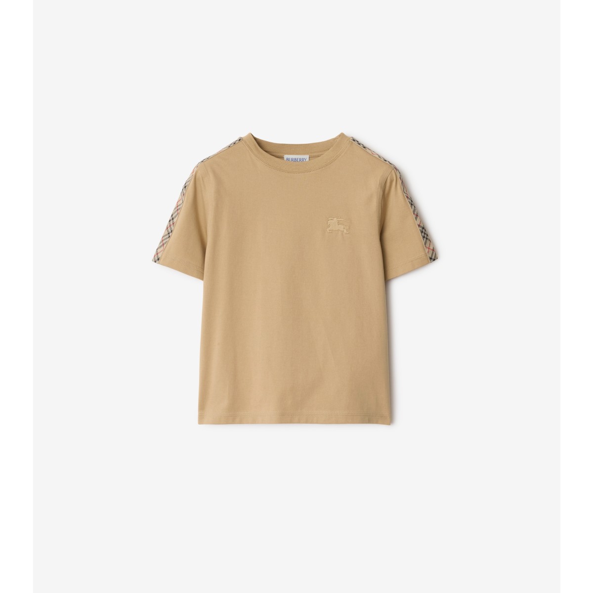  Check Trim Cotton T-shirt