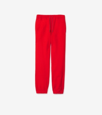 Watercolour Knight Cotton Jogging Pants in Crayon red - Women | Burberry® Official