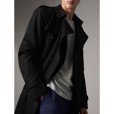 burberry black raincoat