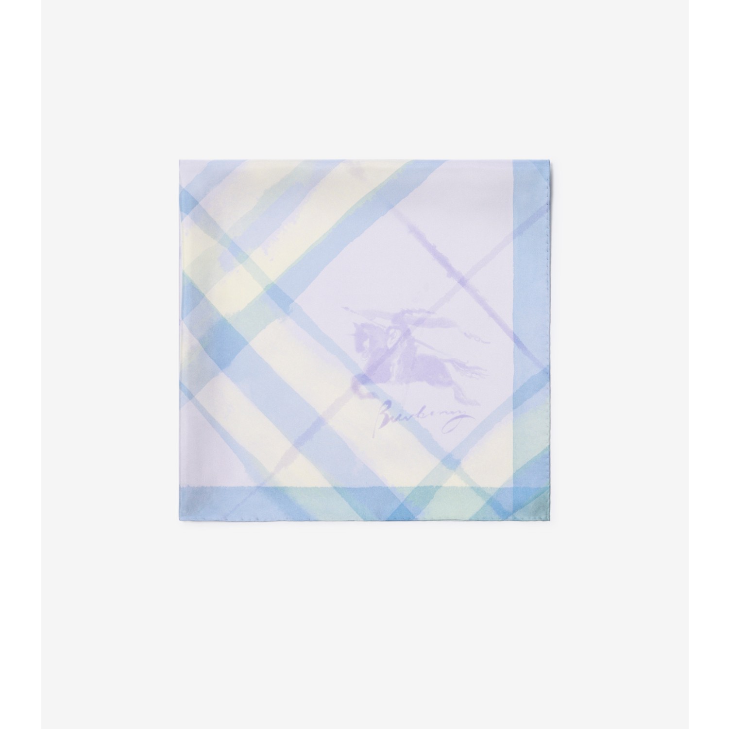 Watercolour Check Silk Scarf