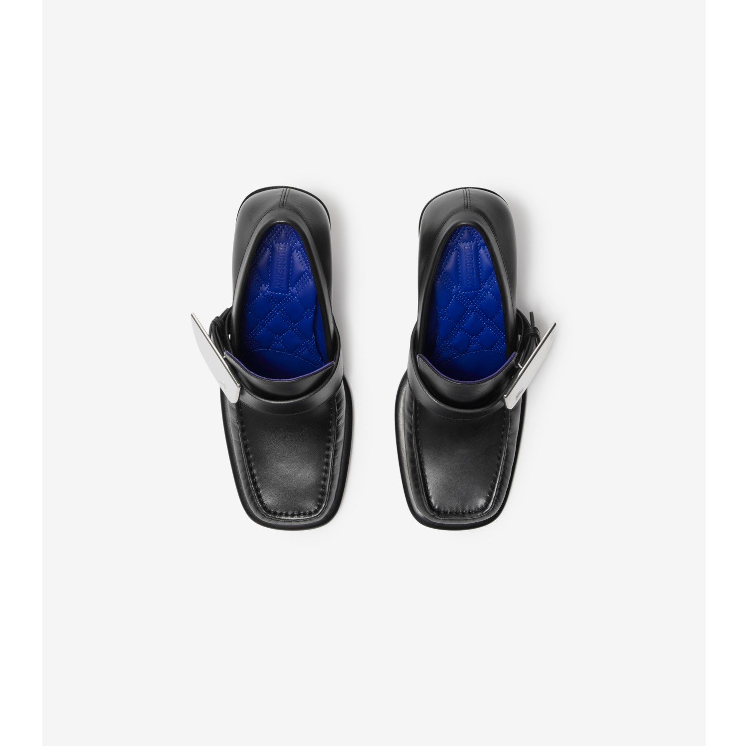 Leather London Shield High Heeled Loafers