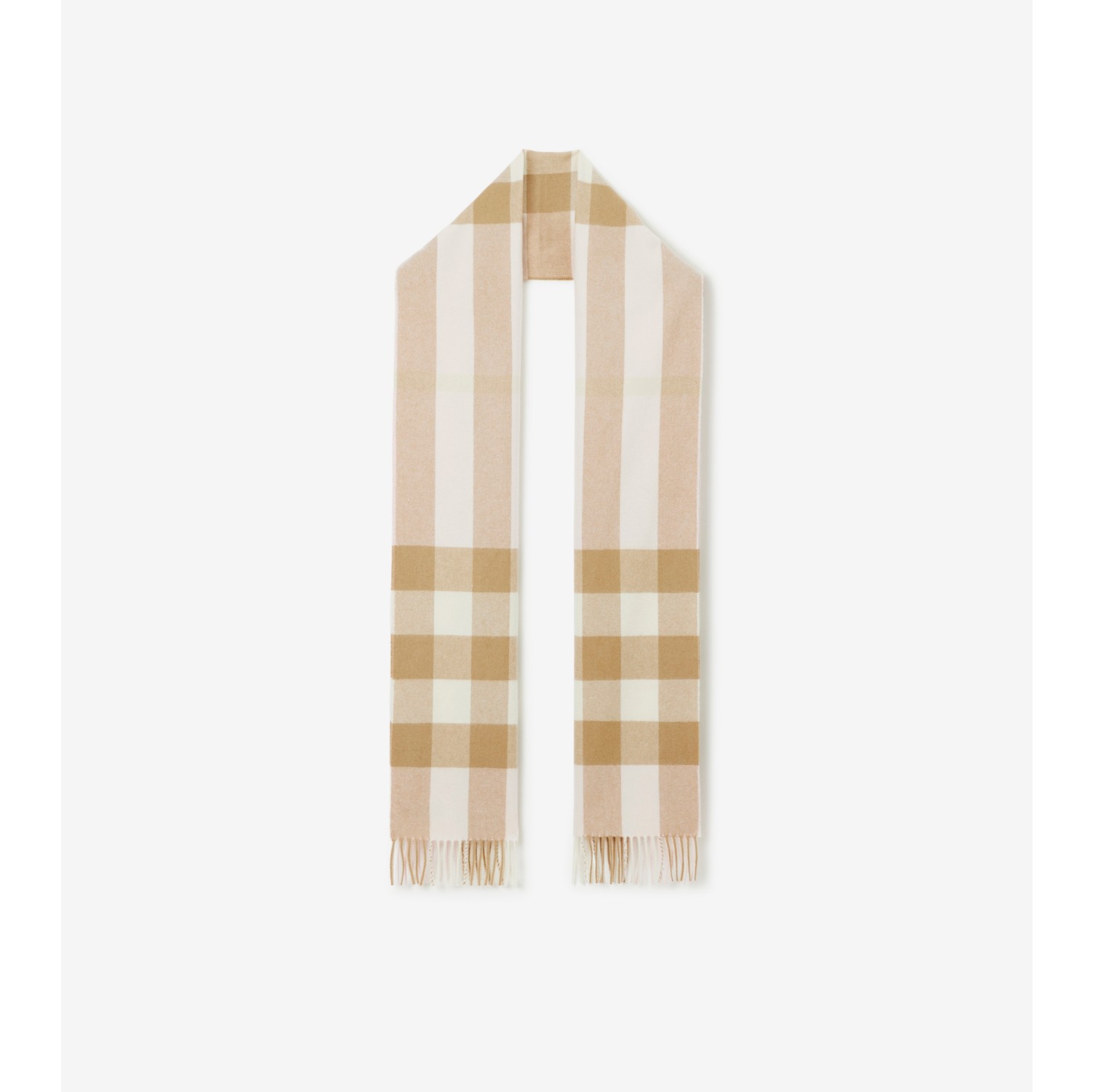 Vintage Check Cashmere Scarf in Beige - Burberry