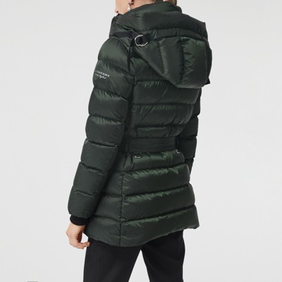 burberry green puffer coat