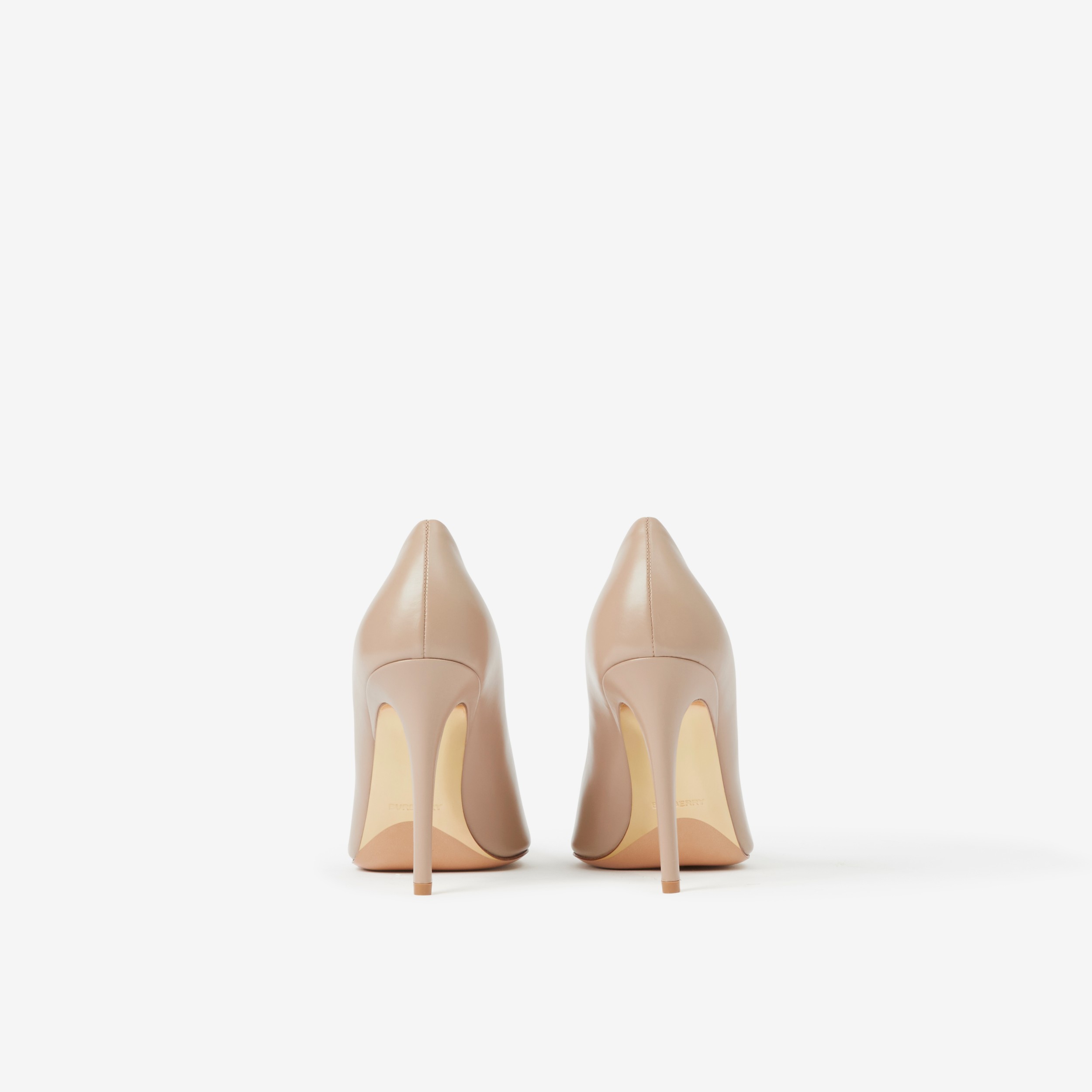 Leather Point-toe Pumps in Light Almond Brown - Women | Burberry® Official - 3