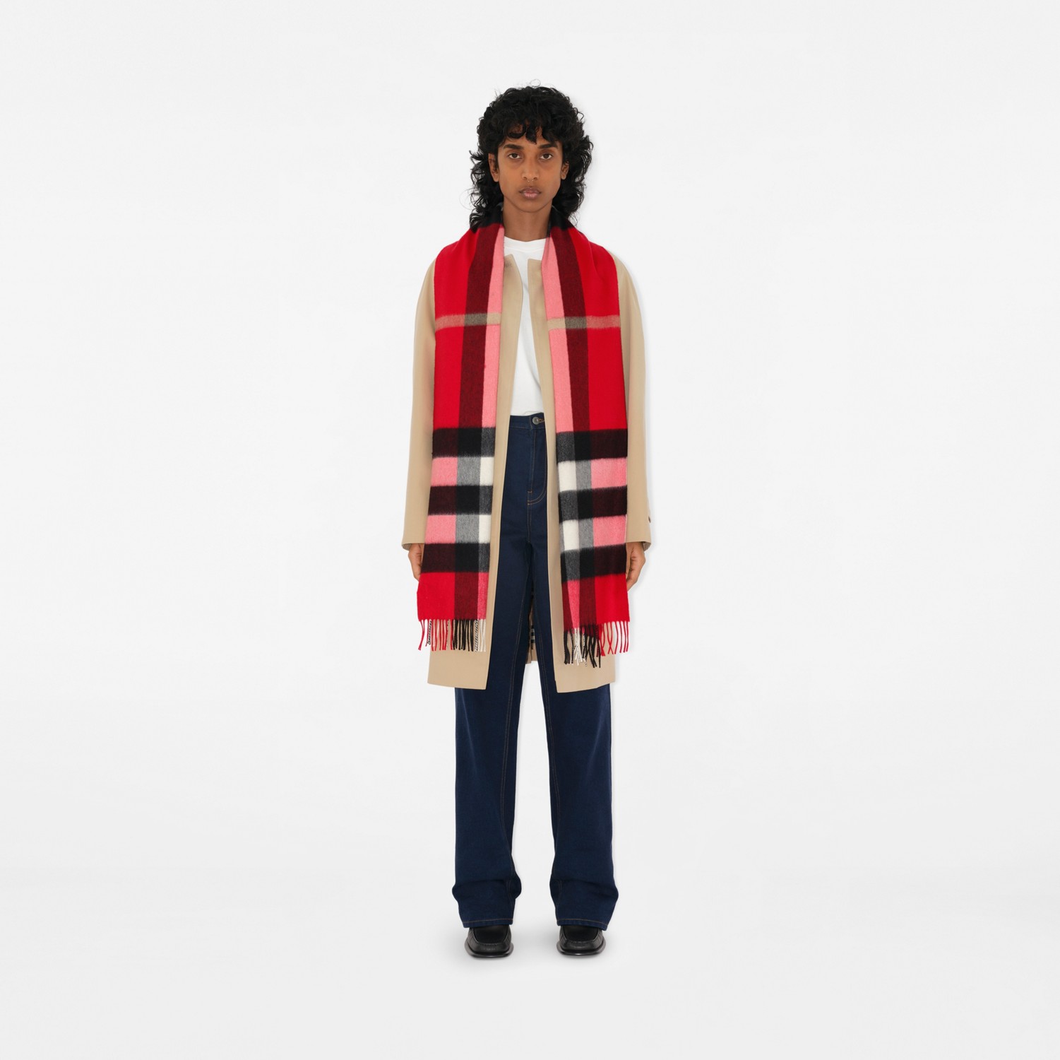 チェック カシミアスカーフ (レッド) | Burberry®公式サイト チェック カシミアスカーフ (レッド) | Burberry®公式サイト