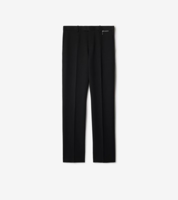 Wool Tailored Trousers in Black - Men | Burberry® Official