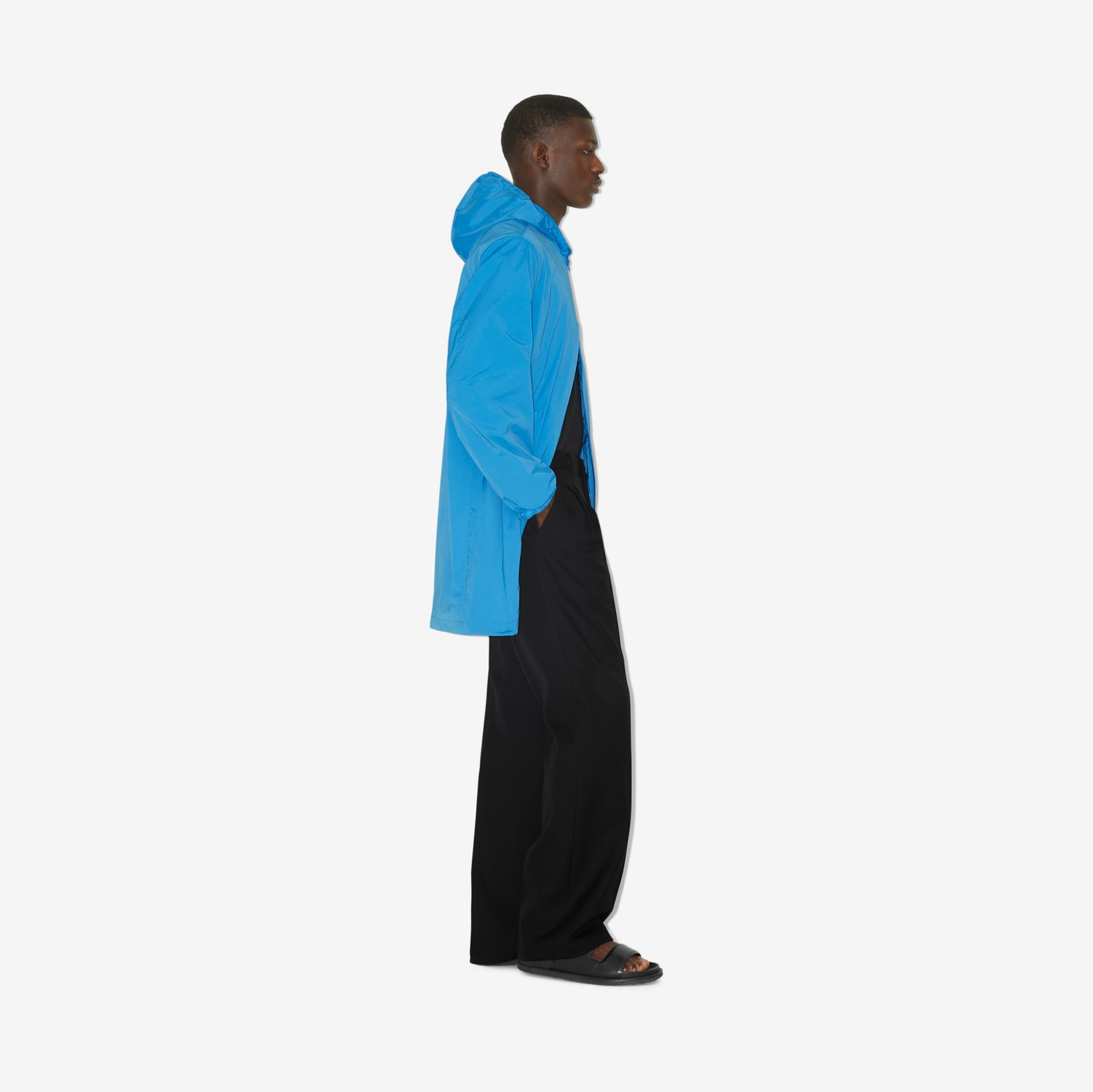Cappotto con cappuccio e EKD (Blu Ceruleo Brillante) - Uomo | Sito ufficiale Burberry®