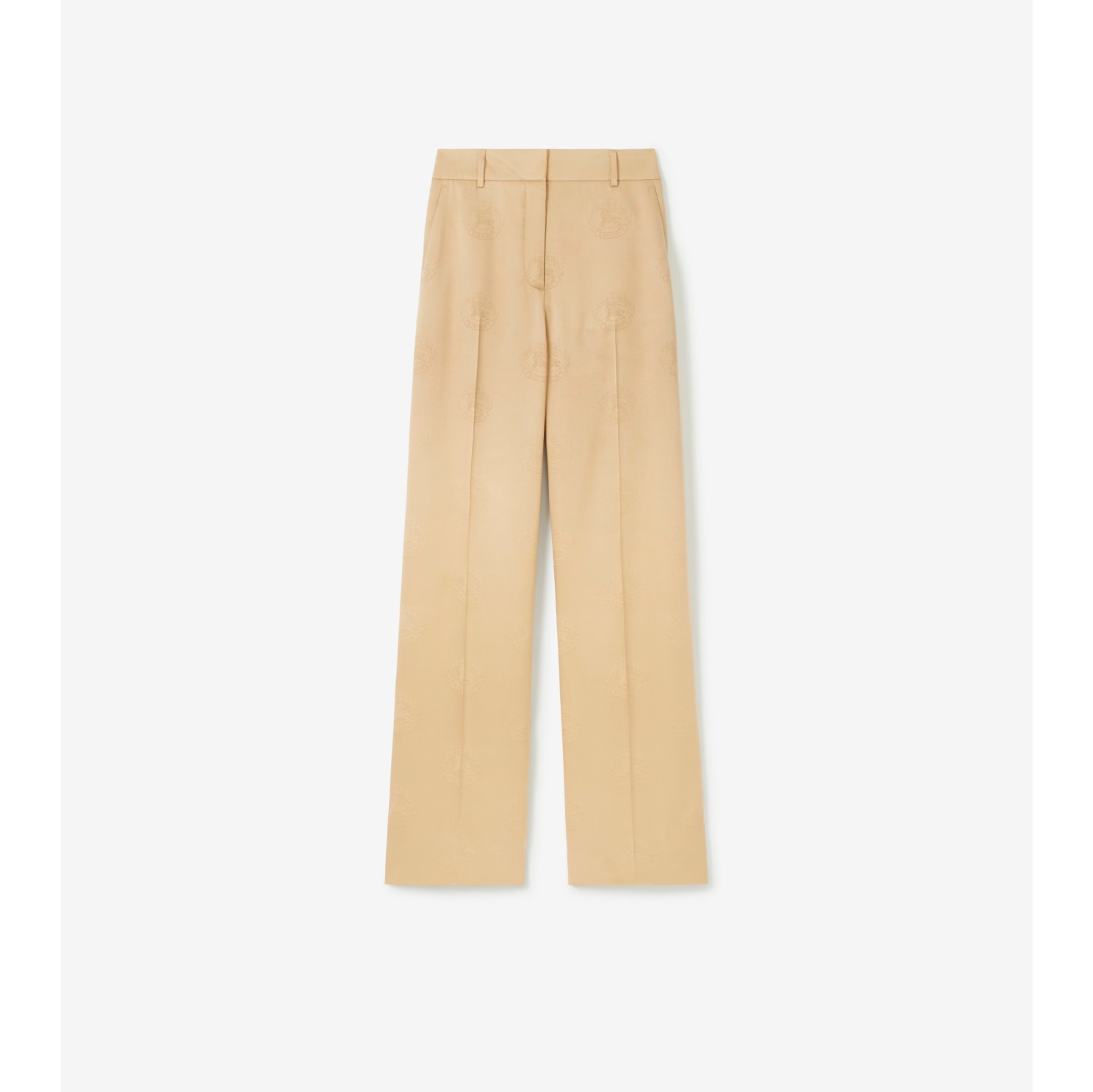 Petite EKD Silk Wide-leg Trousers in Soft fawn - Women