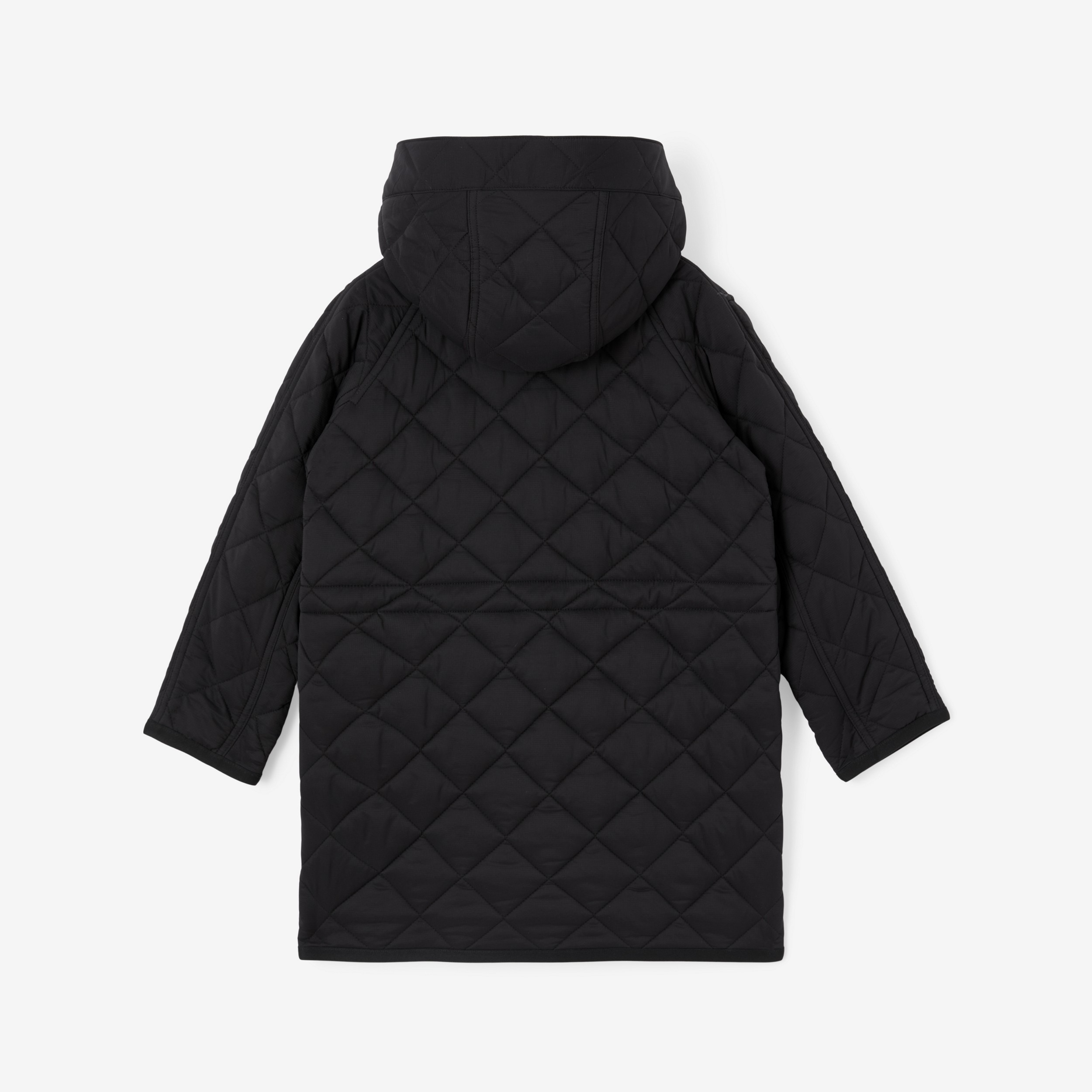 Diamond Quilted Nylon Hooded Coat in Black | Burberry® Official - 2