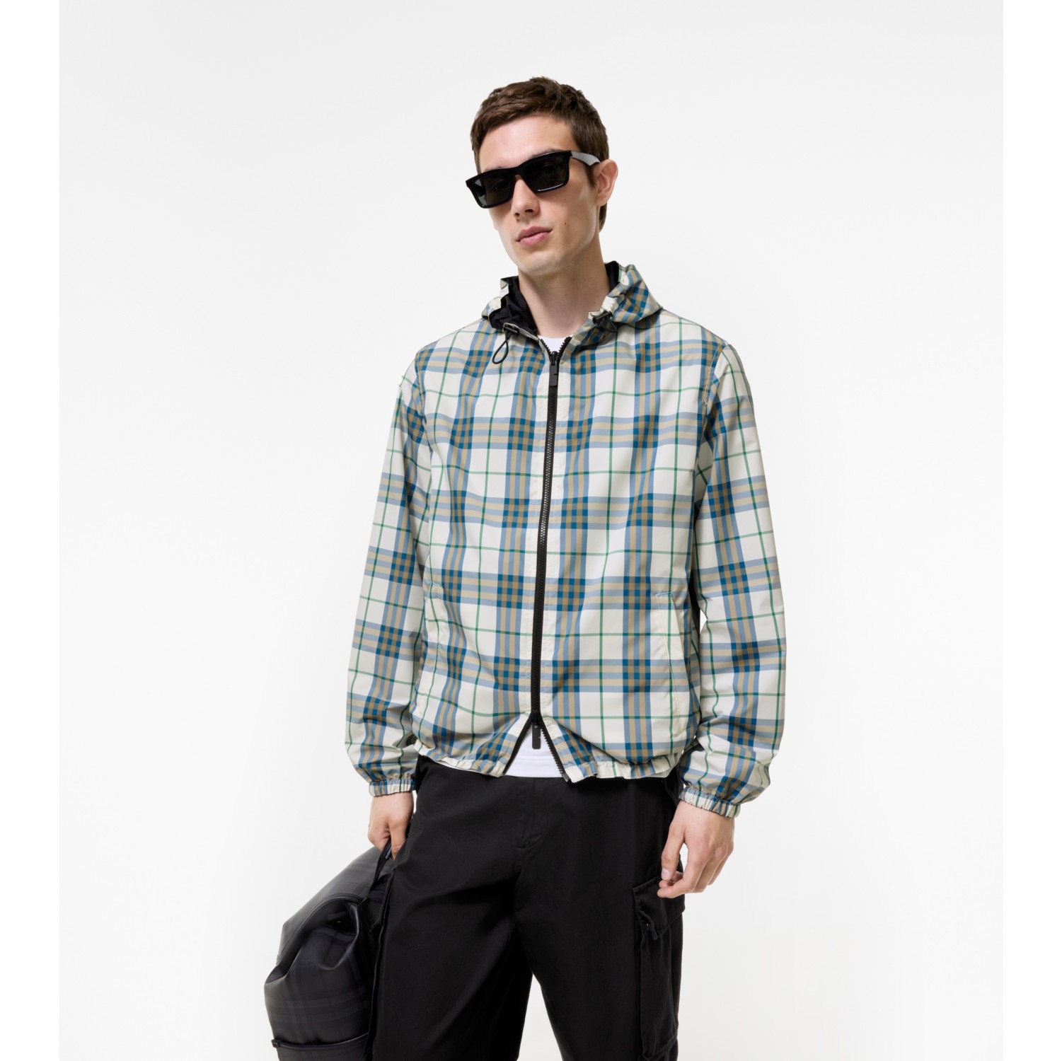 Reversible Check Hooded Jacket