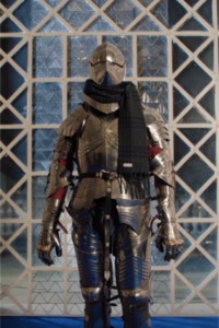 The Burberry Knight wearing Silver armour