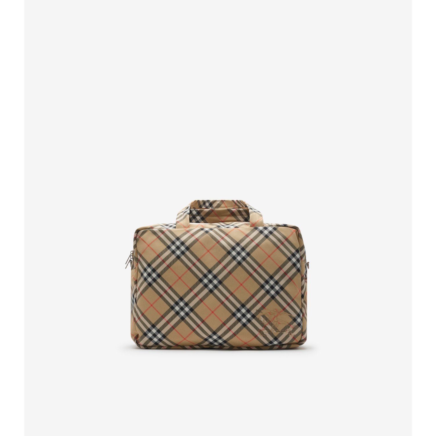 Check Duffle Bag in Sand Men Burberry Official