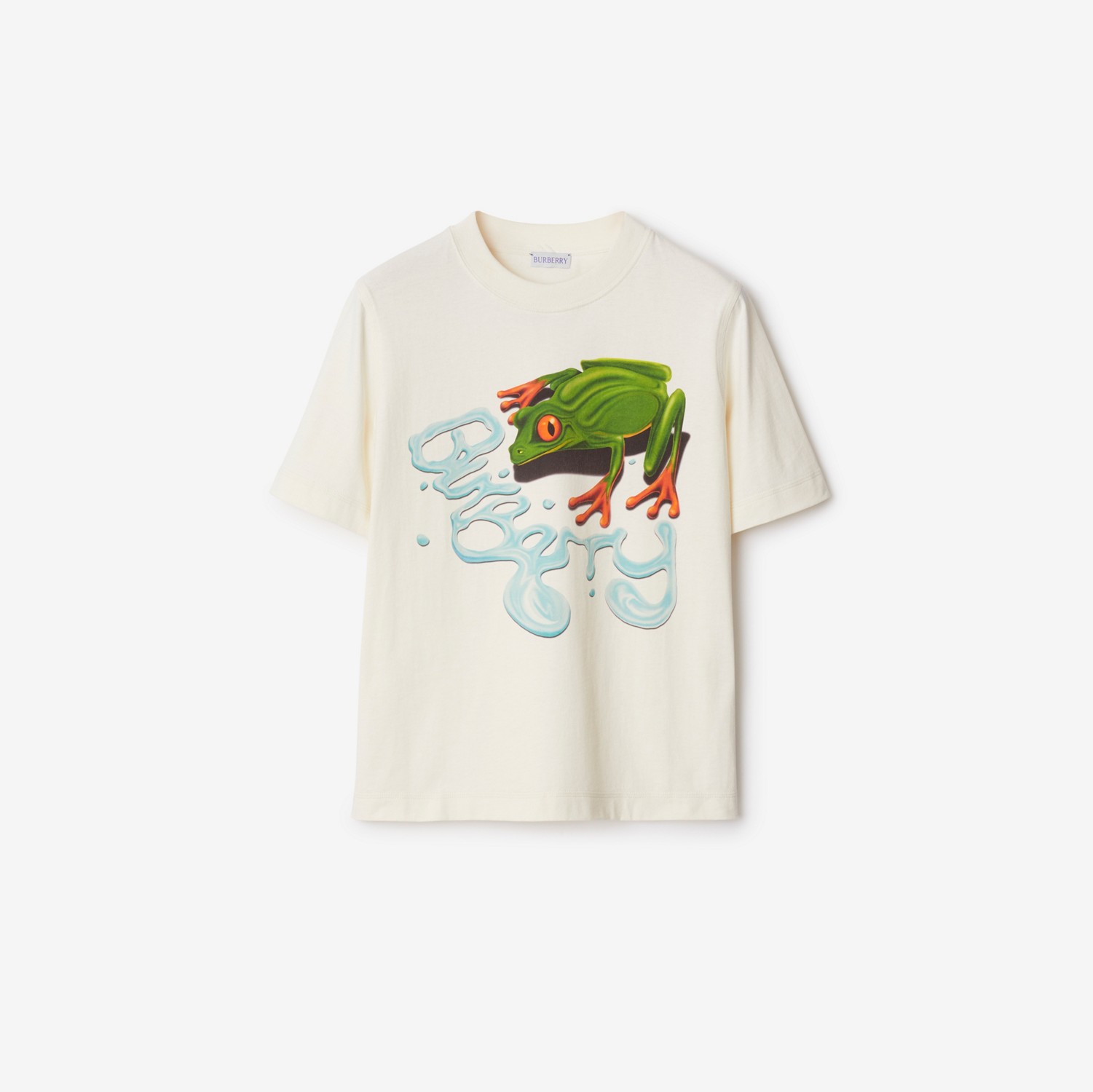 Frog Cotton T-shirt in Salt - Women | Burberry® Official