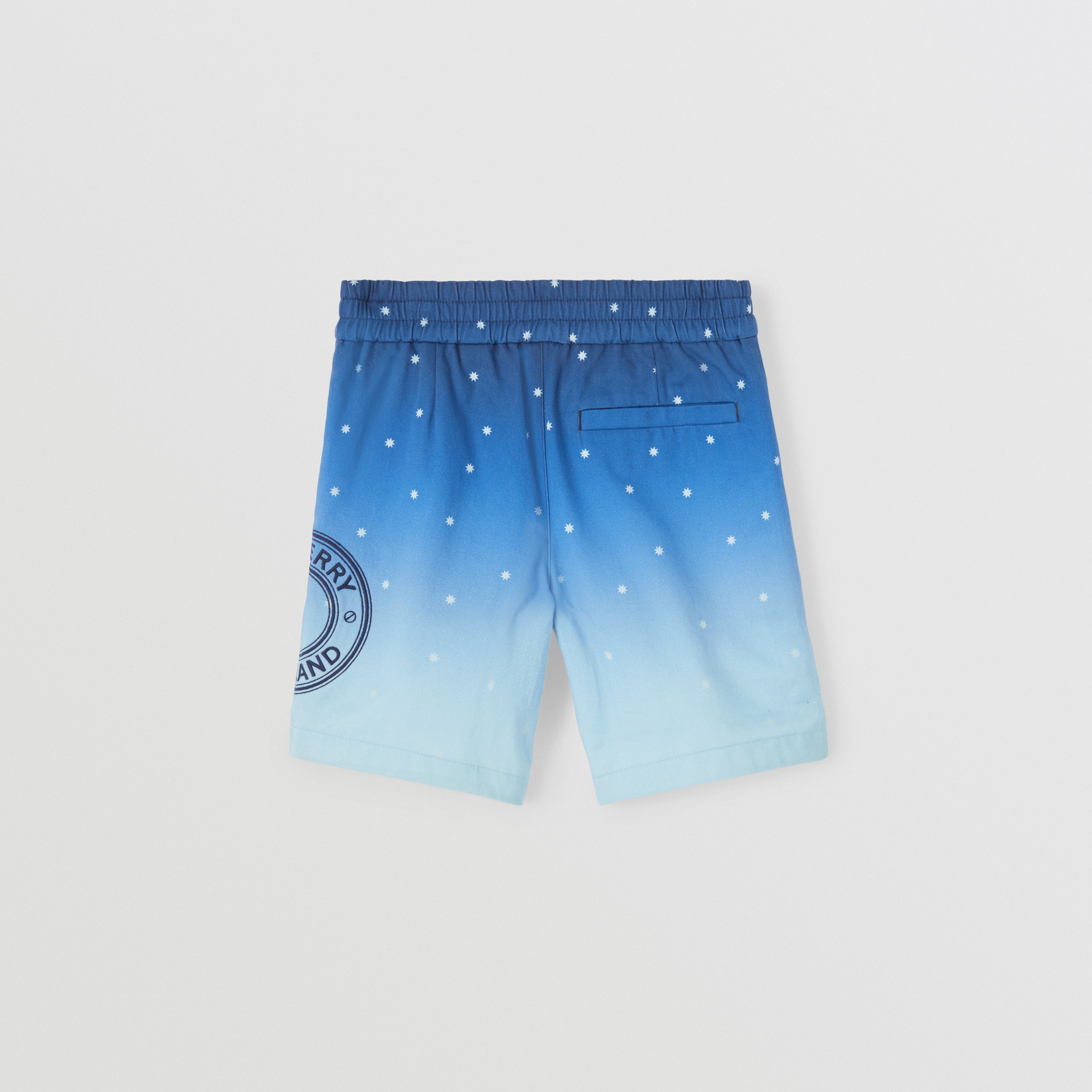 Bermuda de algodão com estampa de constelação (Azul Claro/azul Marinho) | Burberry® oficial - 4
