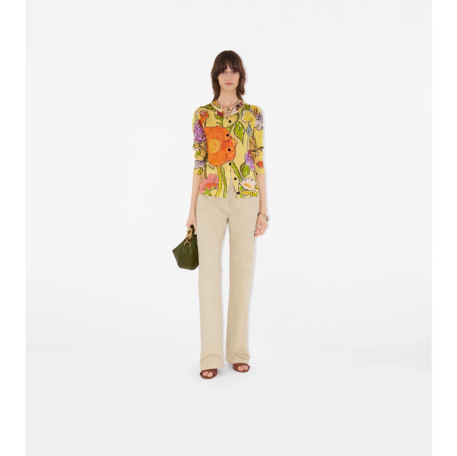 Highgrove Cascading Flowers Wool Cardigan
