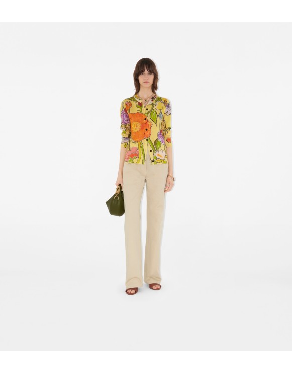 Highgrove Cascading Flowers Wool Cardigan