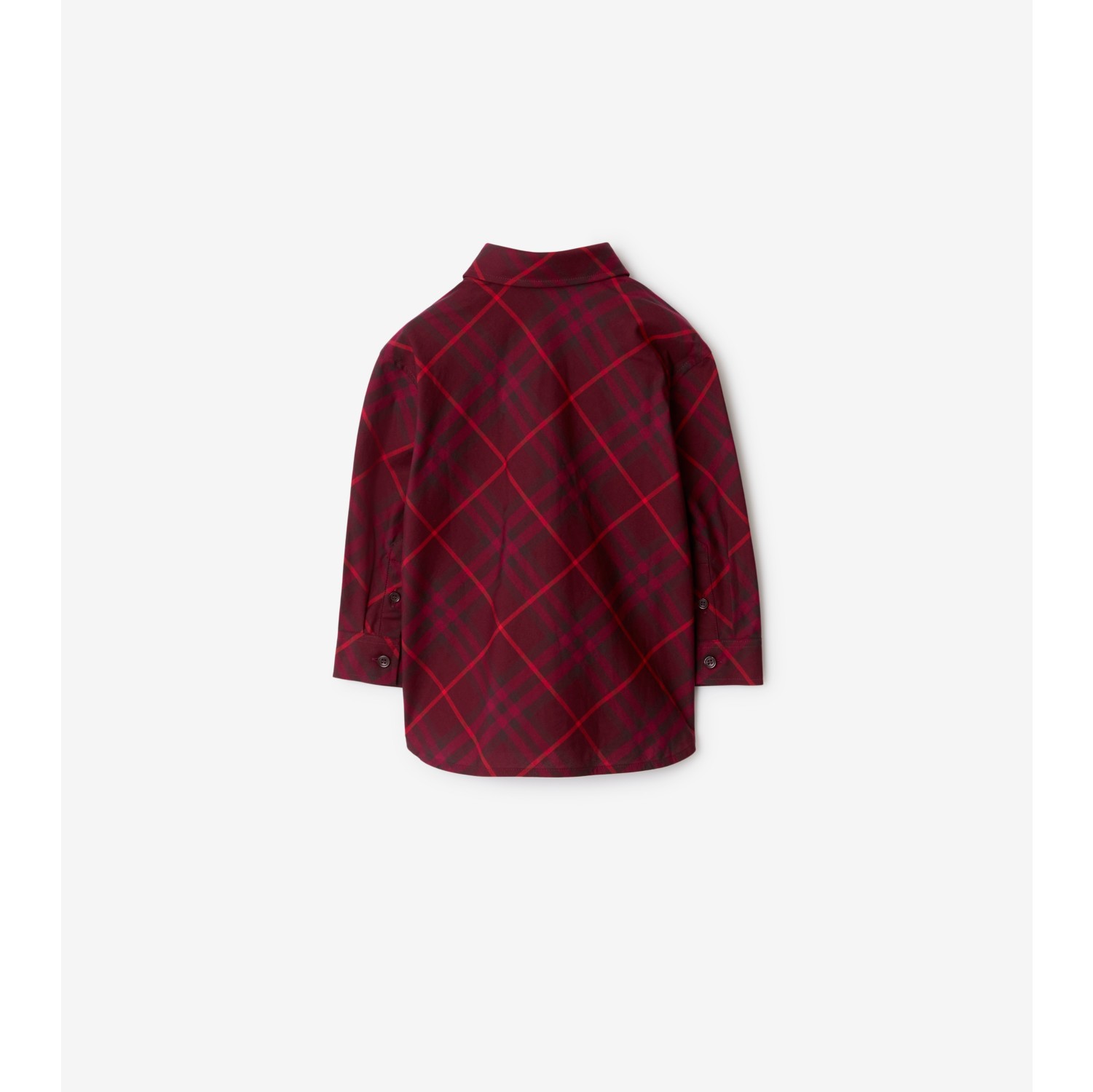 Check Cotton Shirt in Claret | Burberry® Official