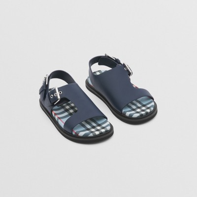 blue burberry sandals