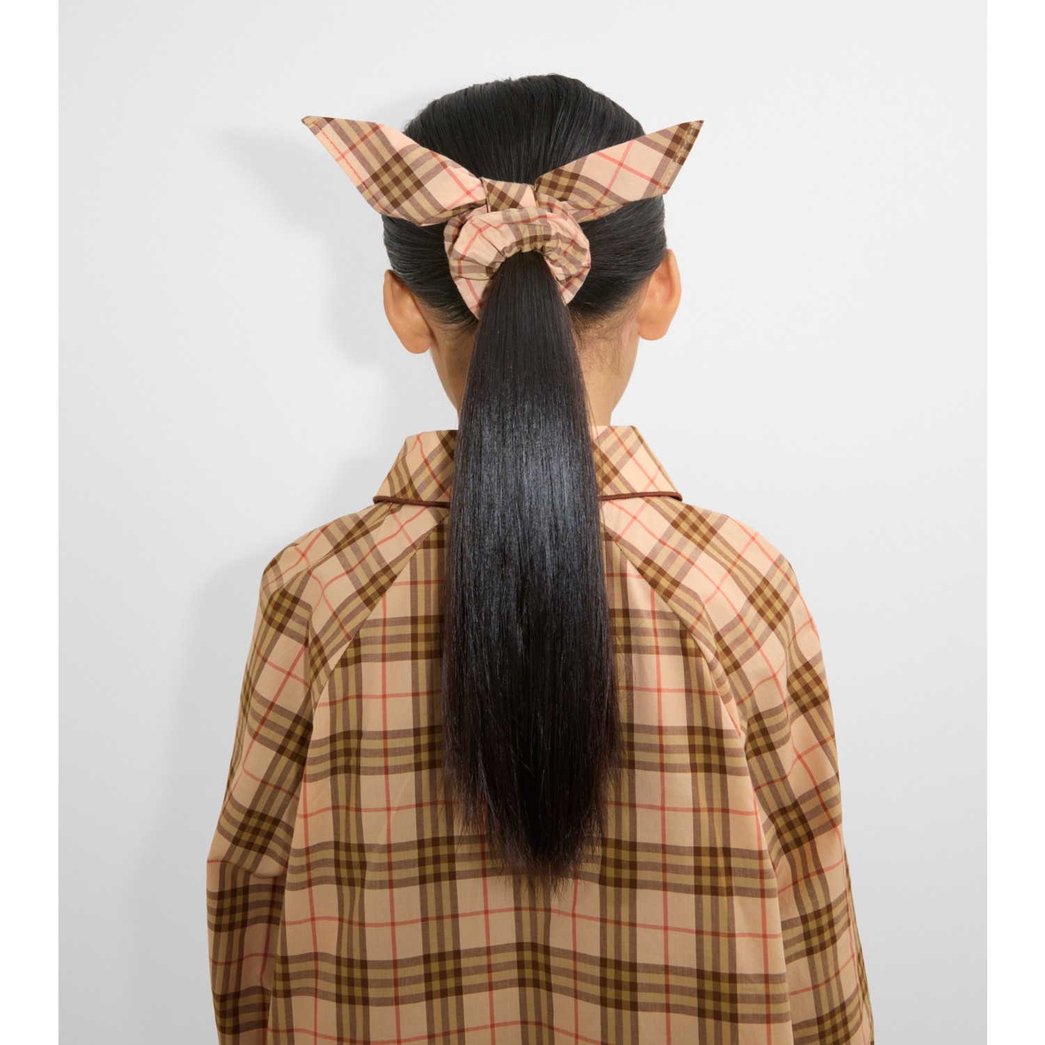 Scrunchie de algodão em Check