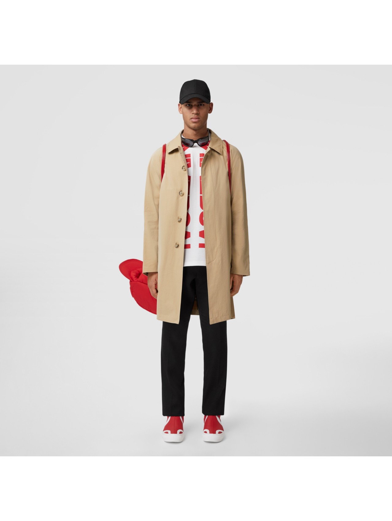 Mid-length Lightweight Camden Car Coat in Honey beige - Men