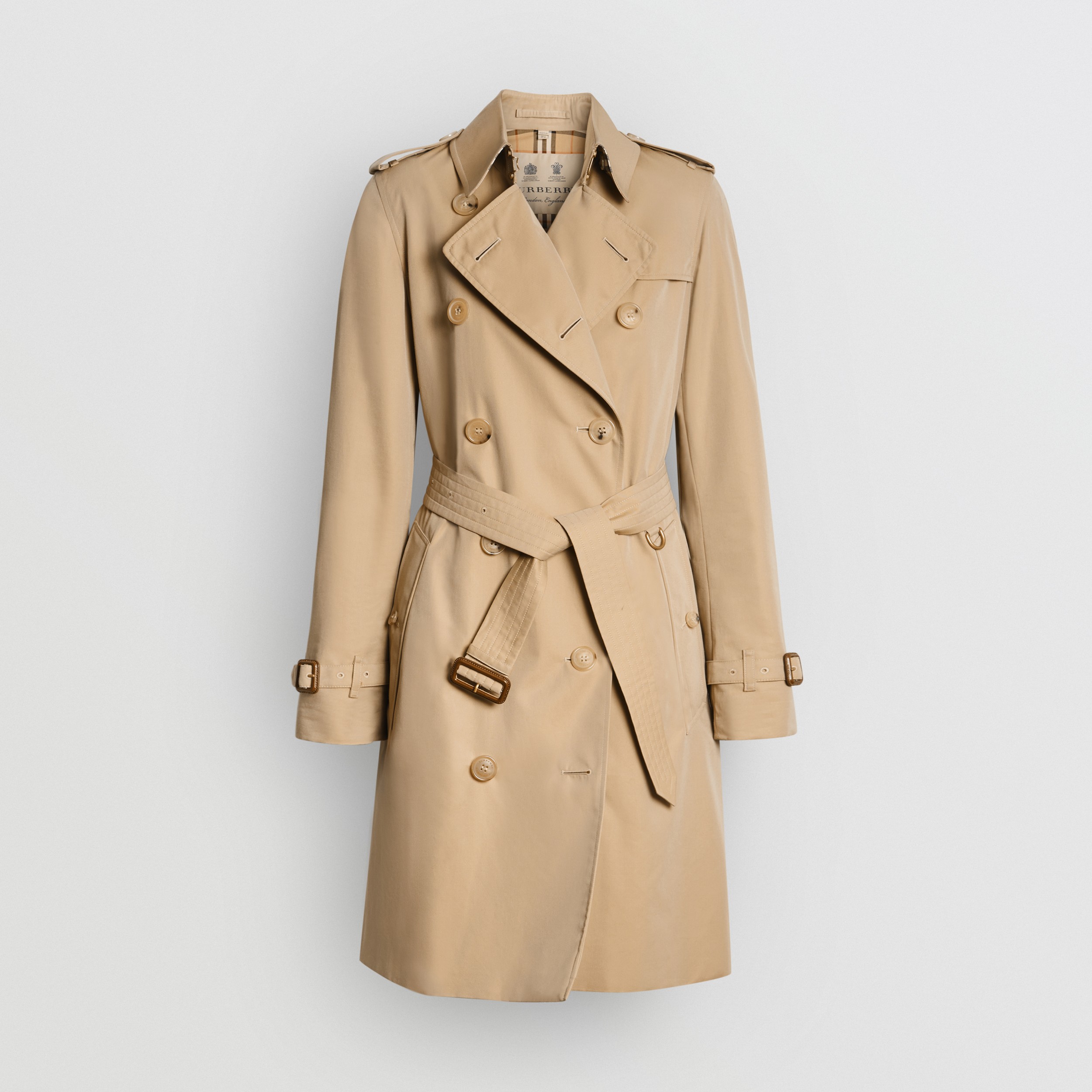 Womens Coats Burberry Coats Burberry heritage The Kensington Trench Coat in Brown Natural - Save 23% 