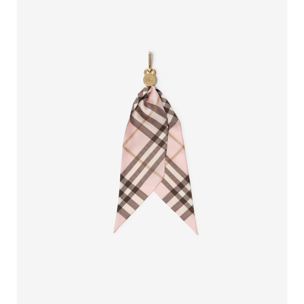  Check Silk Scarf Charm