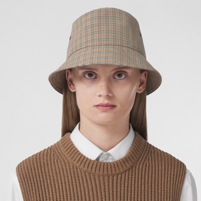 burberry check bucket hat