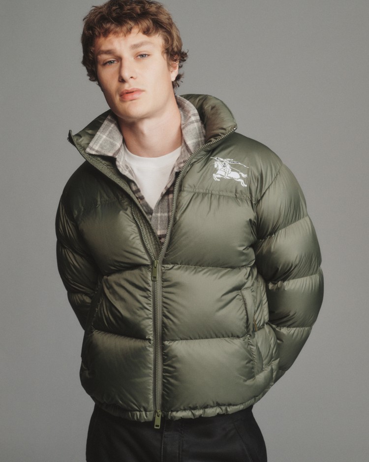 Highlands Puffer Jacket in Dark sage green - Men | Burberry® Official