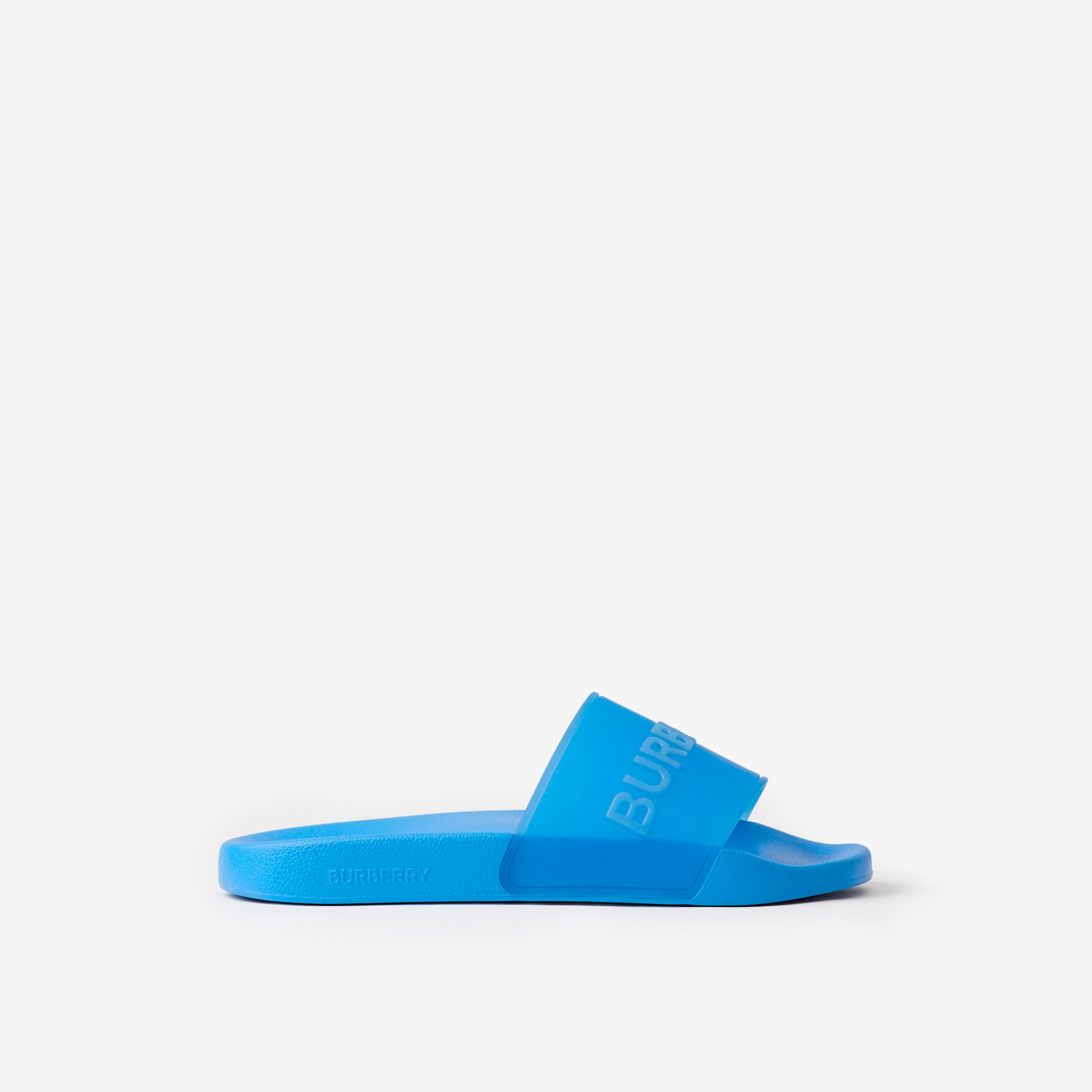 Logo Detail Slides in Vivid Blue - Men | Burberry® Official - 1