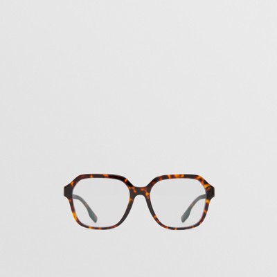 burberry geometric frame sunglasses