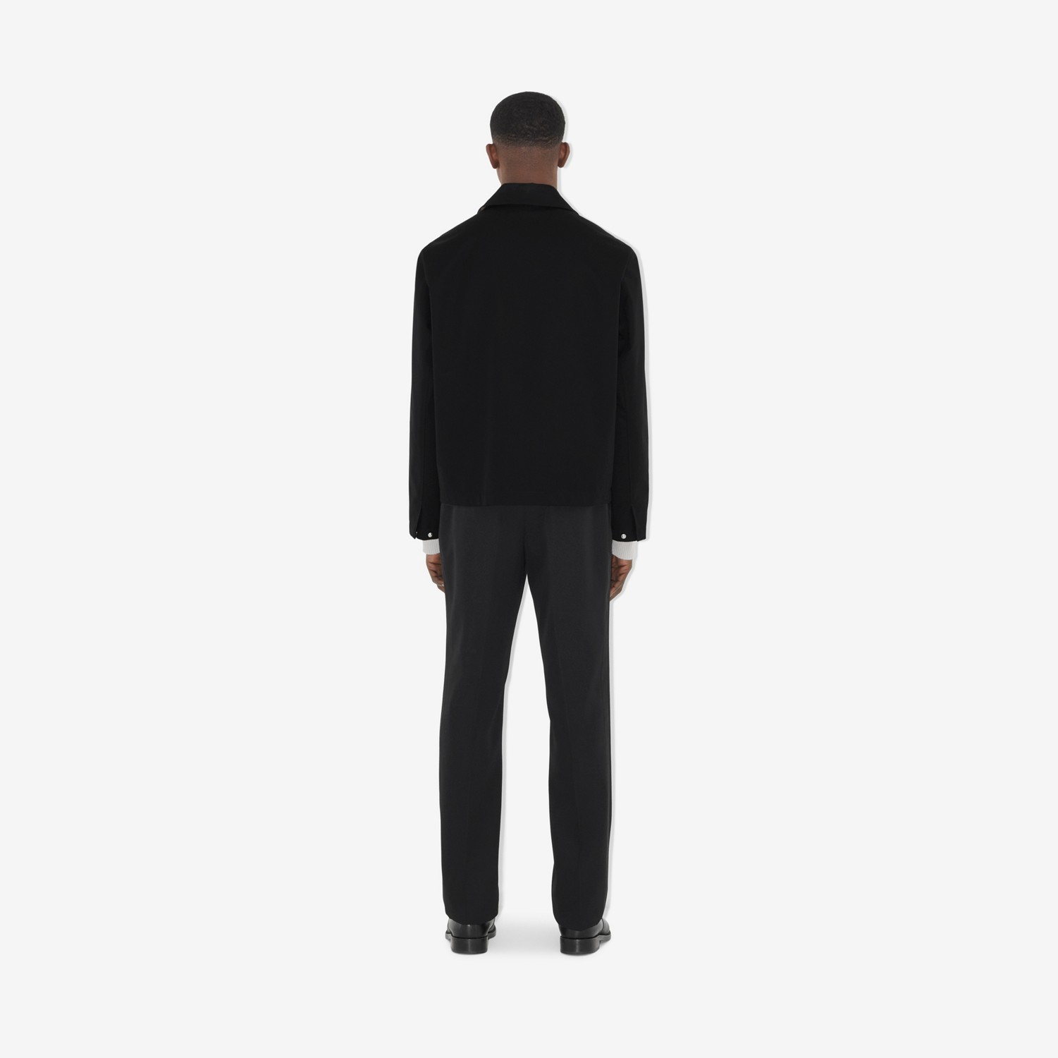 Gabardine Harrington Jacket in Black - Men | Burberry® Official
